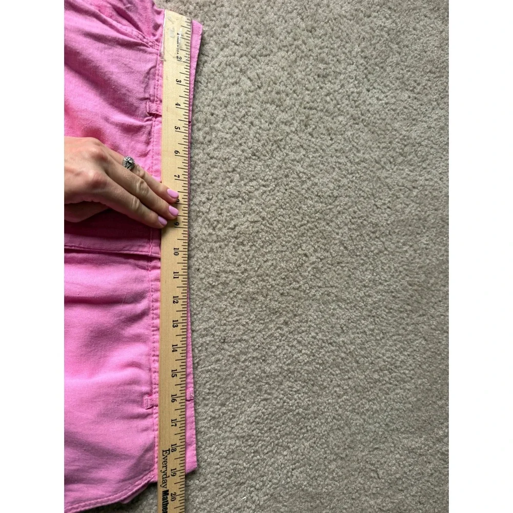 H&M Pants Wide Leg NEW Pink Linen Blend Pink Size XL